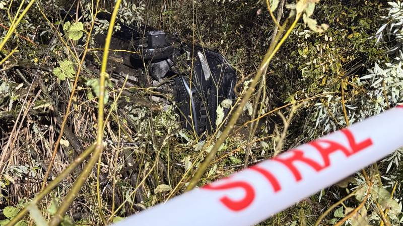 Skoda dachowała w bagnie